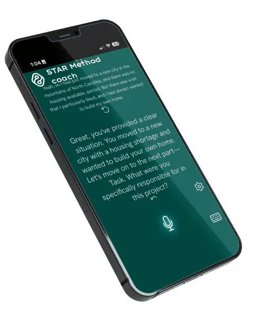 Screenshot of the STAR Method Coach App